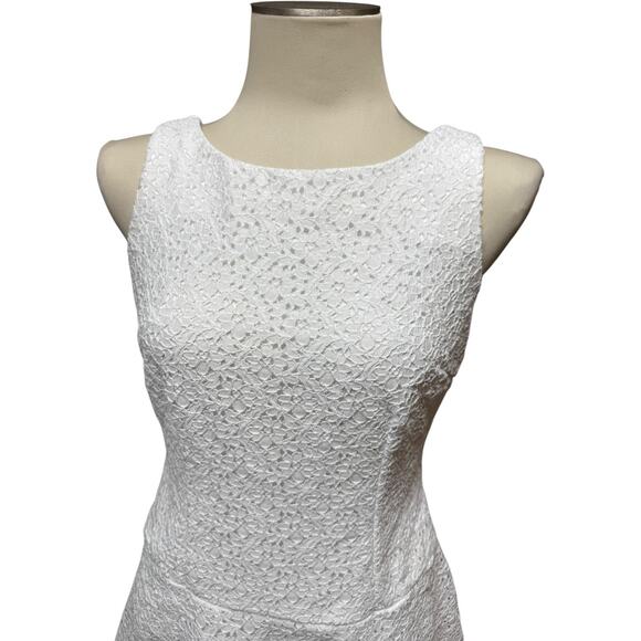 B.Smart Sleeveless A-Line Dress White Floral 9-10 - Picture 2 of 5